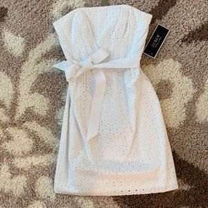J.Crew NWT White Eyelet Strapless Cocktail Dress 2